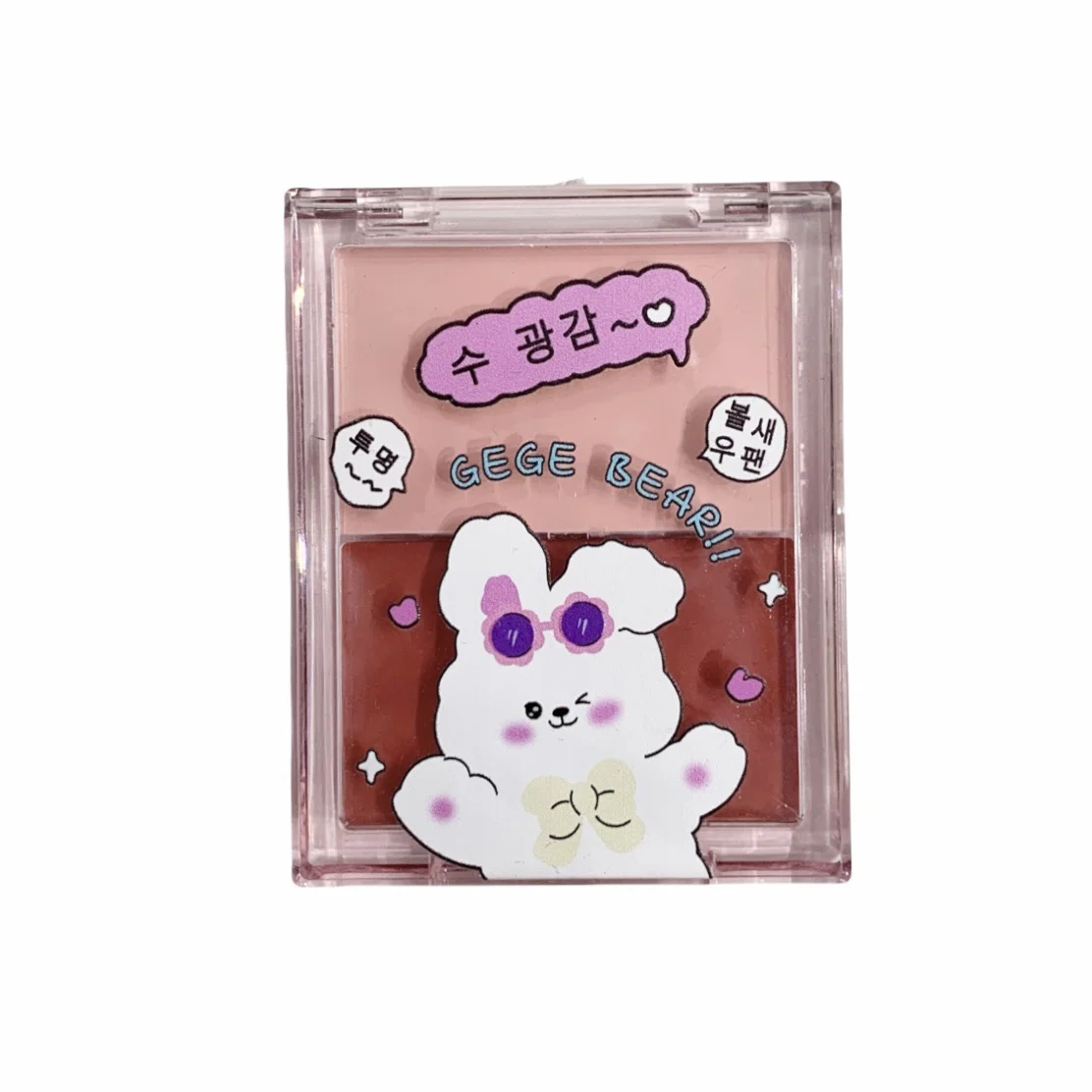 no-more-cakey-blush-hydrating-dual-color-cream-for-a-natural-glow-geg-e8a595pj-desc-1 Hydrating dual-color cream blush compact for a cakey-powder-free natural dewy glow on cheeks and eyes, Waterlight formula by Given Bear